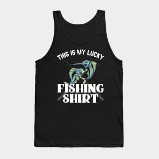 This Is My Lucky Fishing Shirt Fisherman Tank Top